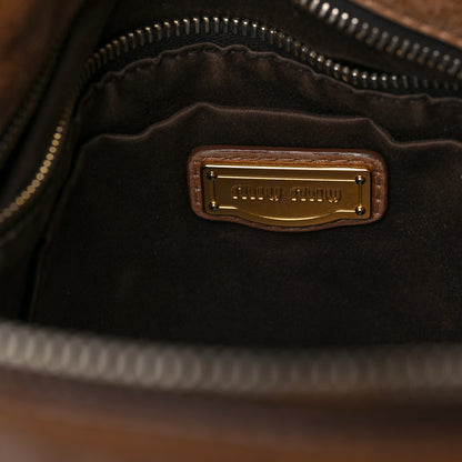 Miu Miu Vitello Lux Bow Bag Brown 7 of 11