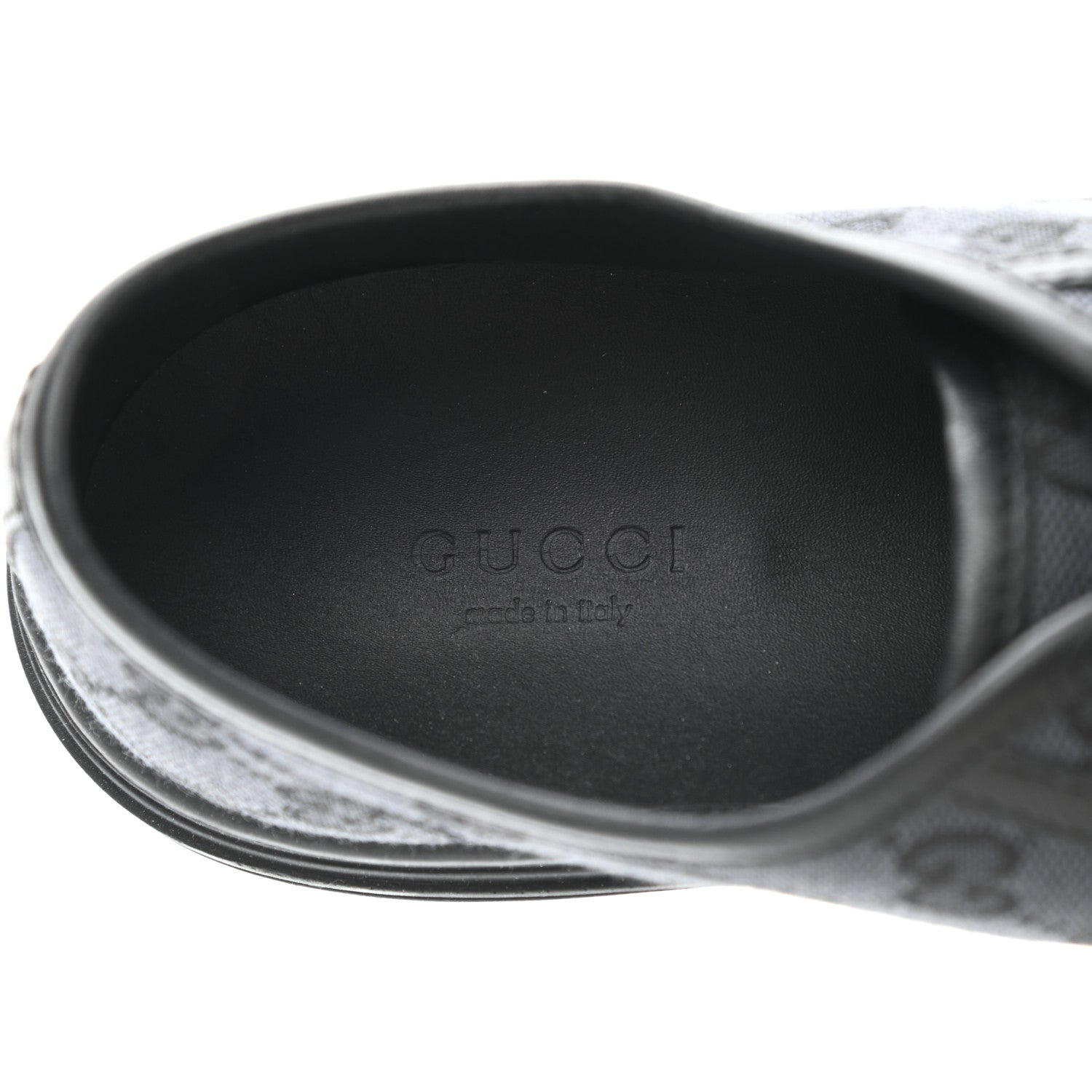 Gucci GG Monogram Calfskin Womens Low Top Sneakers 38.5 Piombo Black 6 of 11