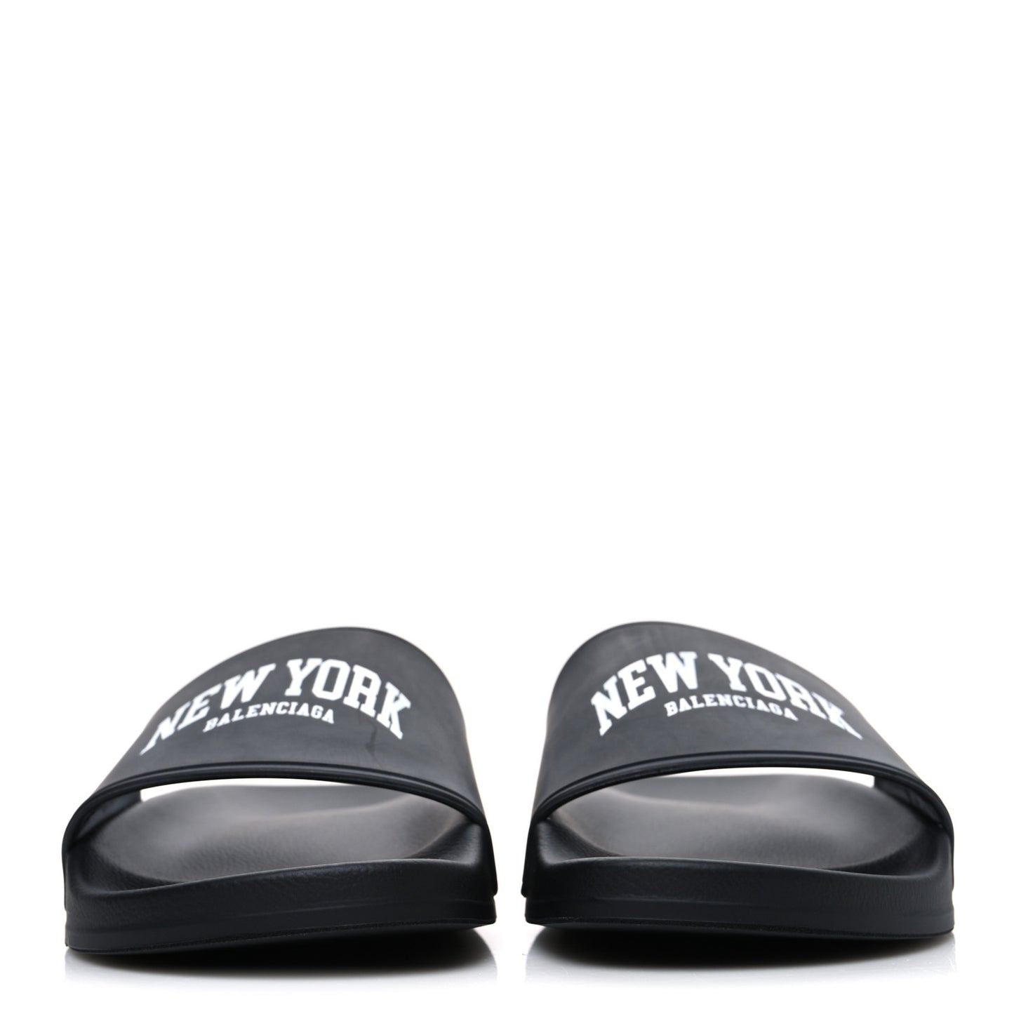 Rubber New York Womens Pool Slide Sandals 39 Black