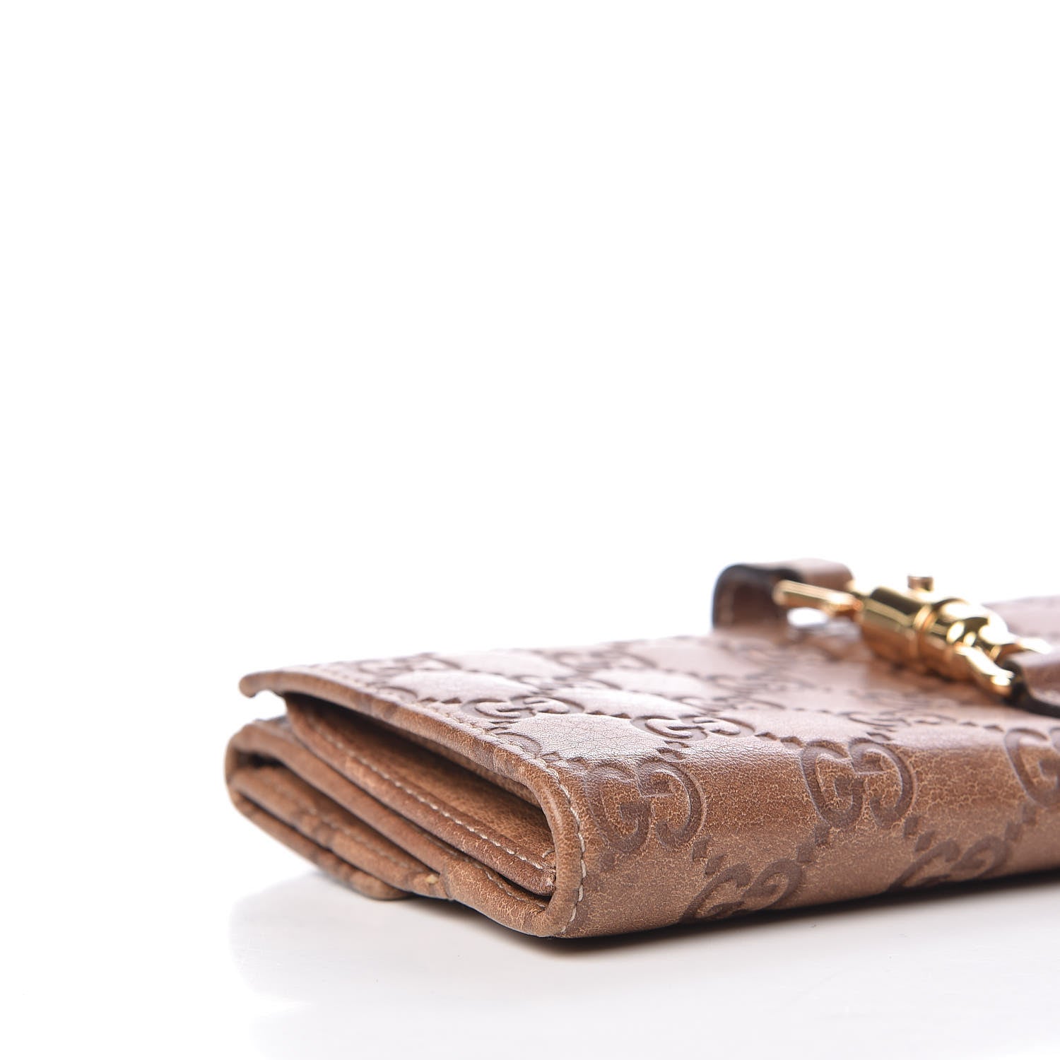 Gucci Guccissima Jackie Continental Wallet Natural Brown 5 of 14