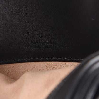 Gucci Calfskin Matelasse GG Marmont Round Wrist Wallet Black 6 of 7