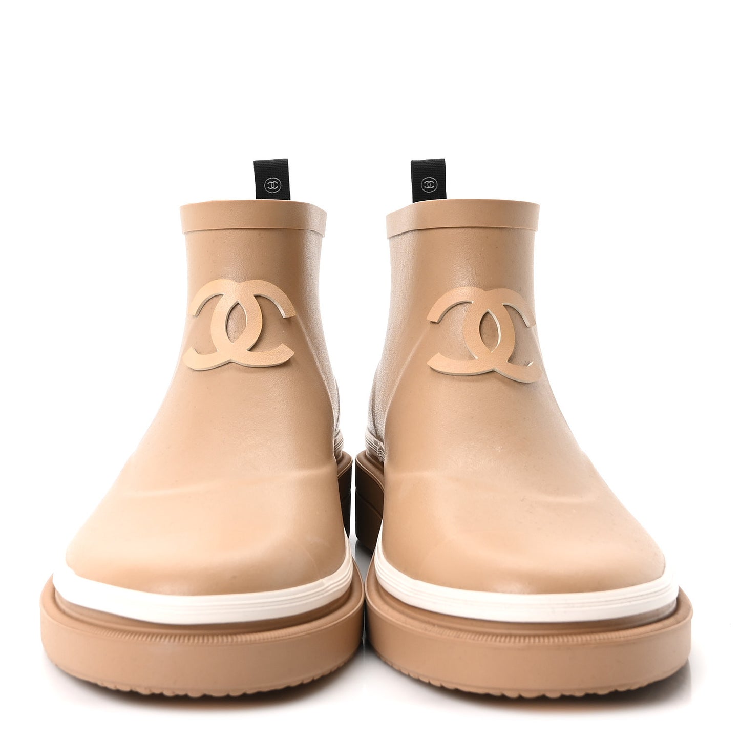 Rubber CC Short Rain Boots 39 Beige