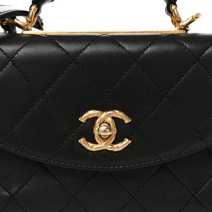 Chanel Lambskin Quilted Mini Trendy Spirit Top Handle Flap Black 8 of 10