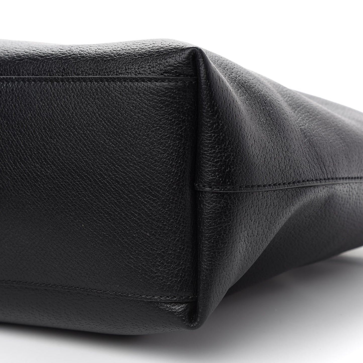 Textured Calfskin Web Medium Ophidia Shopping Tote Black