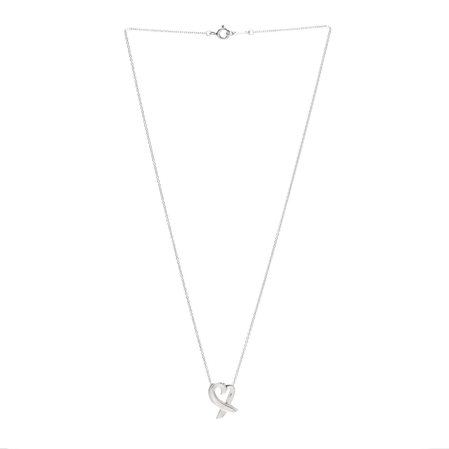 Sterling Silver Small Paloma Picasso Loving Heart Pendant Necklace