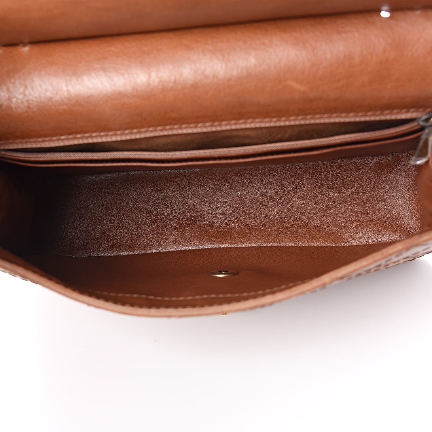 Chanel Calfskin Stitched Large Vintage Flap Brown 5 of 13