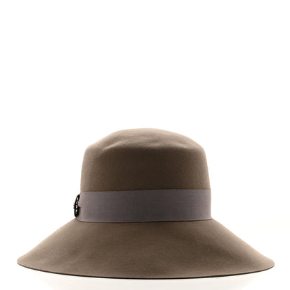 Hermes Rabbit Felt Farrah Clou De Selle Hat 58 Etoupe 3 of 8