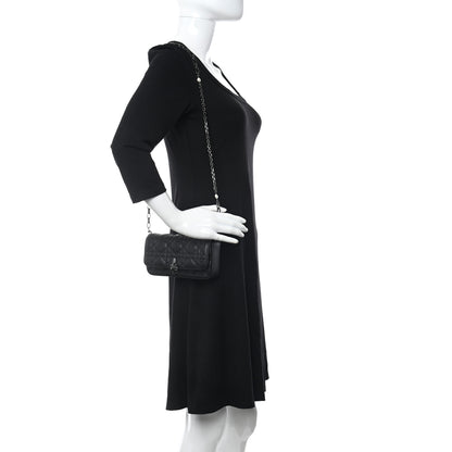Christian Dior Lambskin Cannage Dior Talk Phone Pouch Black 2 of 10