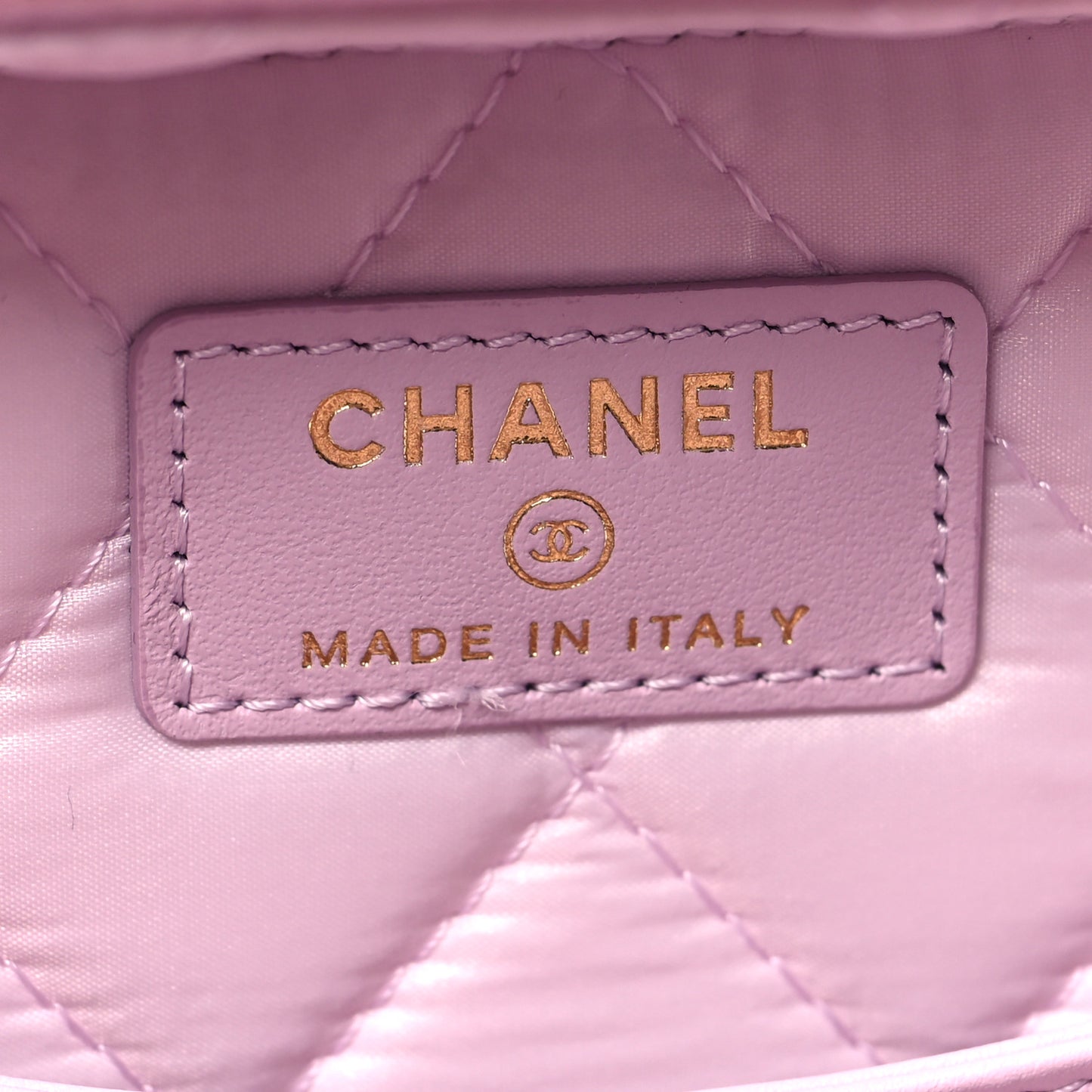 Caviar Quilted Large Vanity Pouch Light Purple