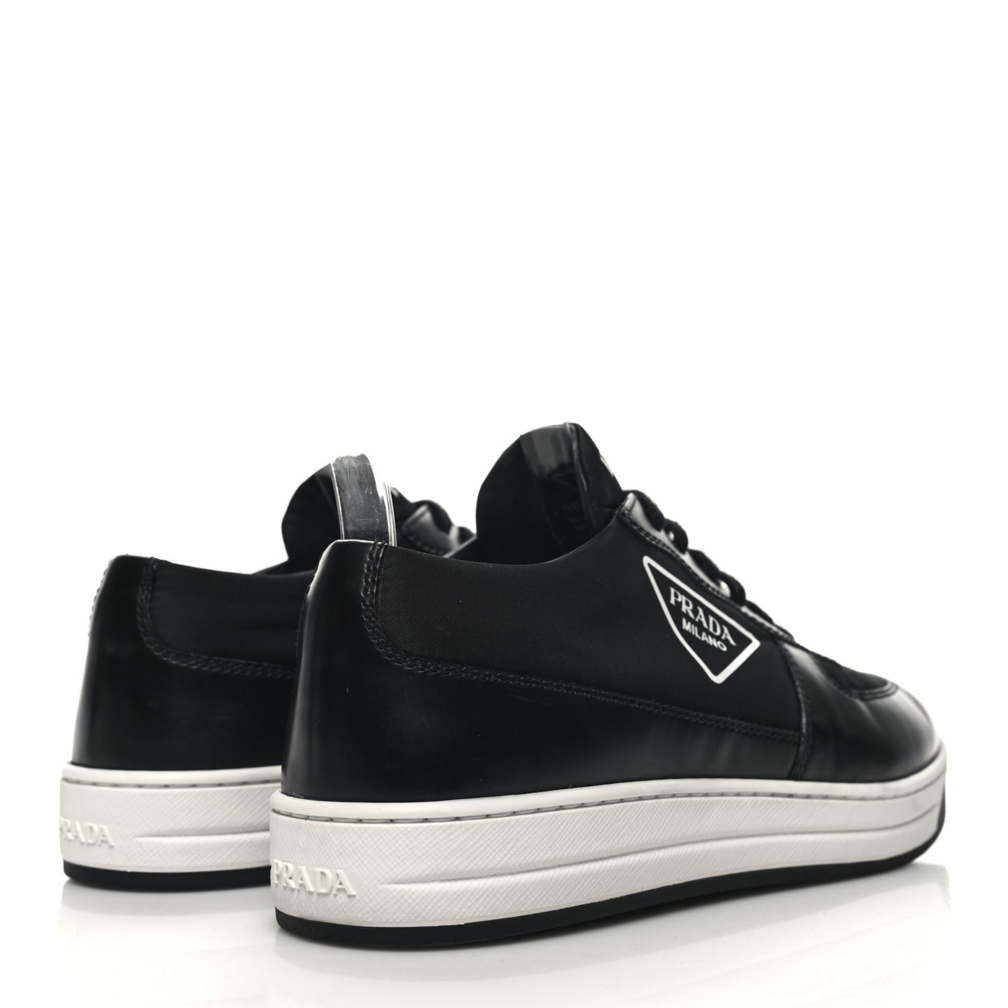 Spazzolato Rois Re-Nylon Triangle Logo Womens Low Top Sneakers 38.5 Black