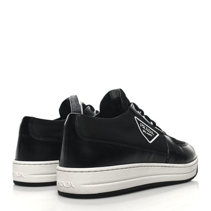 Prada Spazzolato Rois Re-Nylon Triangle Logo Womens Low Top Sneakers 38.5 Black 4 of 8