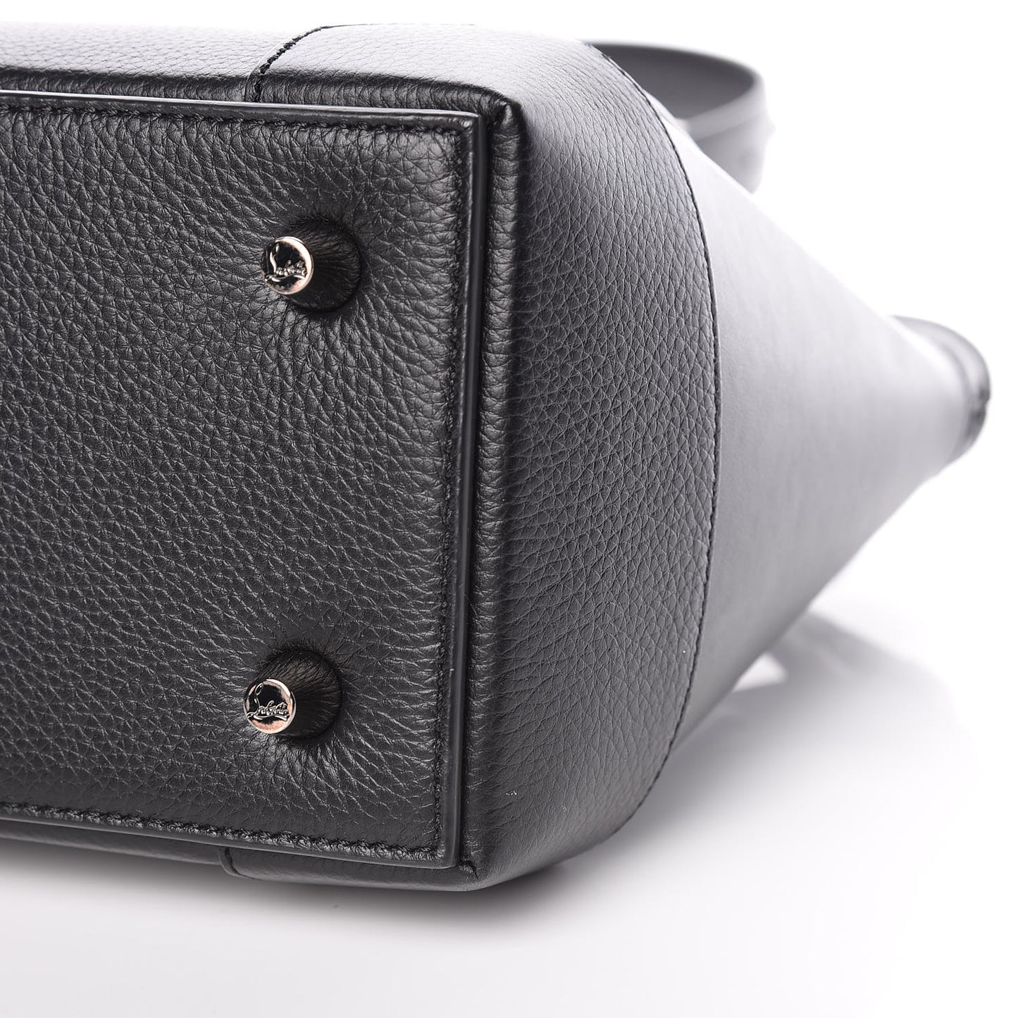 Grained Calfskin Spike Small Eloise Tote Black