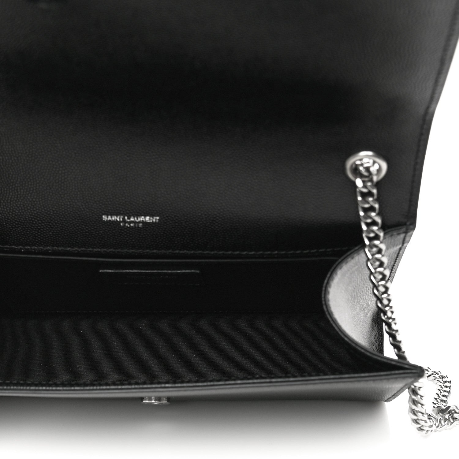 Saint Laurent Grain De Poudre Medium Classic Monogram Kate Tassel Satchel Black 5 of 10