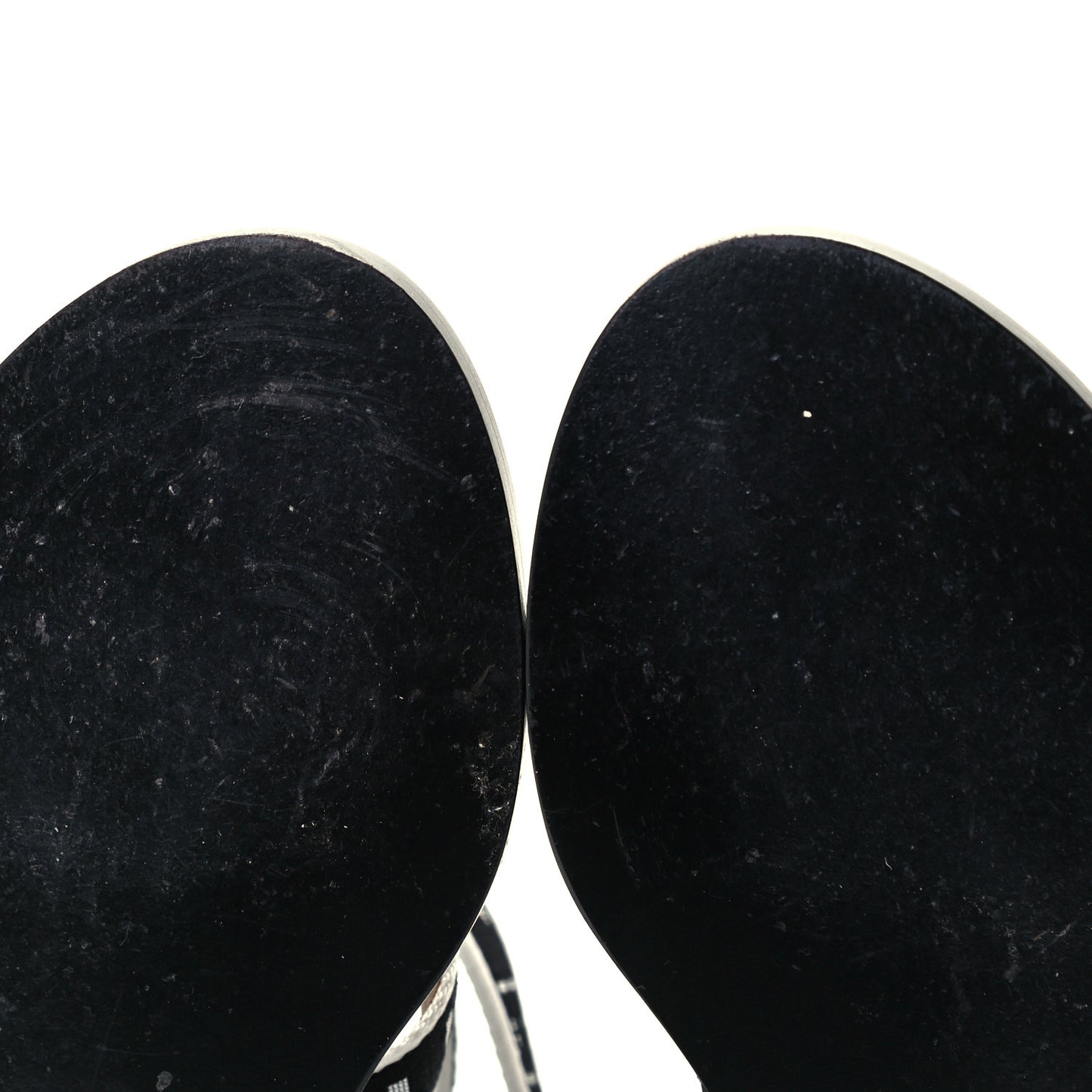 Grosgrain Cross Logo Ankle Strap Sandals 36.5 Black White