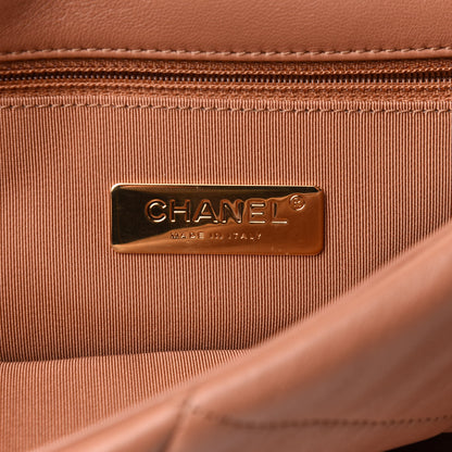 Chanel Lambskin Quilted Large Chanel 19 Flap Brown 6 of 10