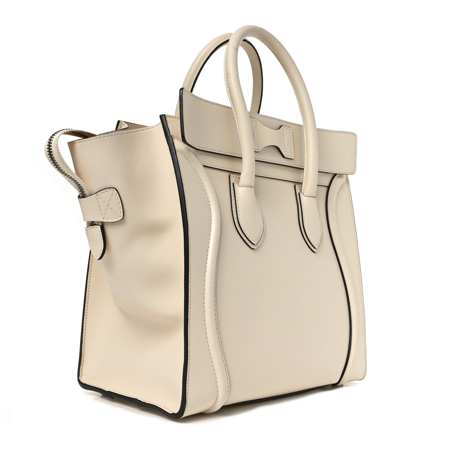 Smooth Calfskin Mini Luggage Cream