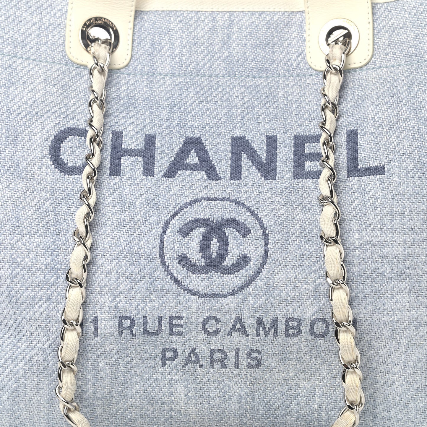 Canvas Large Deauville Tote Denim Blue