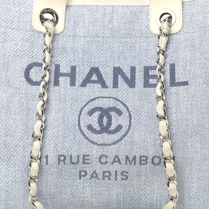 Chanel Canvas Large Deauville Tote Denim Blue 7 of 12