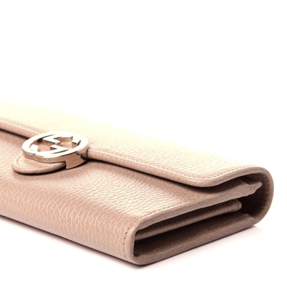 Gucci Dollar Calfskin Interlocking G Continental Wallet Camelia 9 of 9