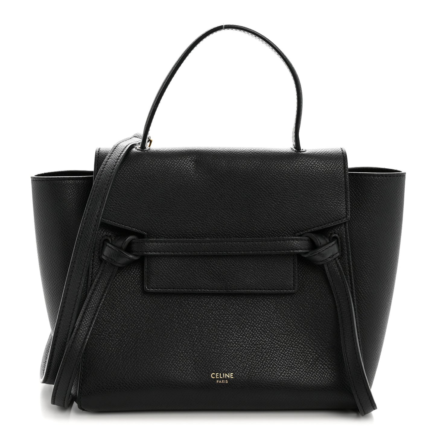 Grained Calfskin Nano Belt Bag Black