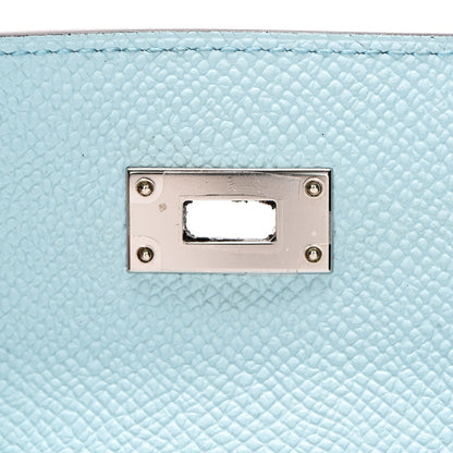 Hermes Epsom Kelly Longue Wallet Bleu Zephyr 14 of 16