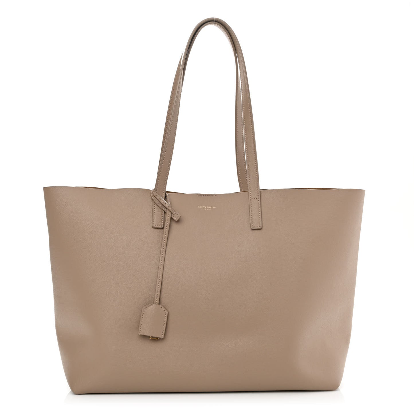 Calfskin Large Shopping Tote Dark Beige