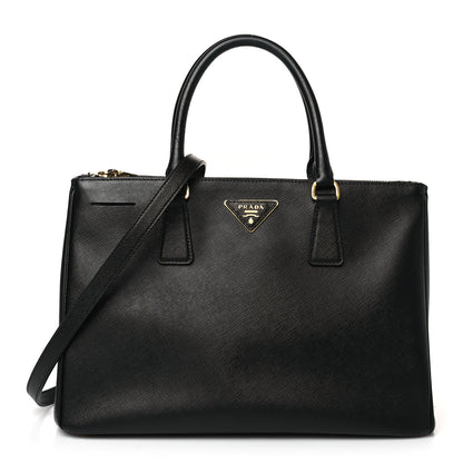 Prada Saffiano Medium Galleria Double Zip Tote Black 1 of 8