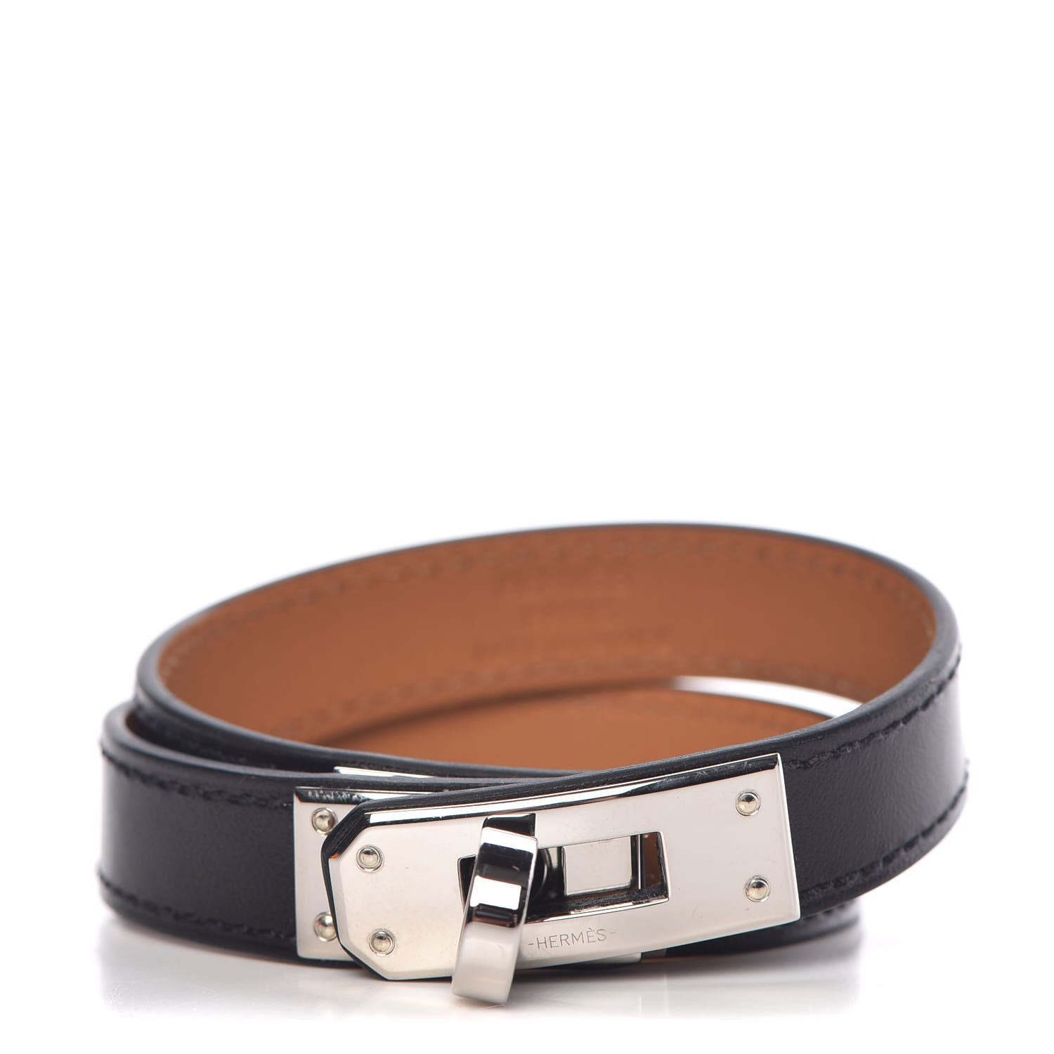 Hermes Box Kelly Double Tour Bracelet S Black 1 of 7