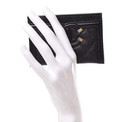 Chanel Caviar Quilted Filigree Card Holder Black 2 of 9