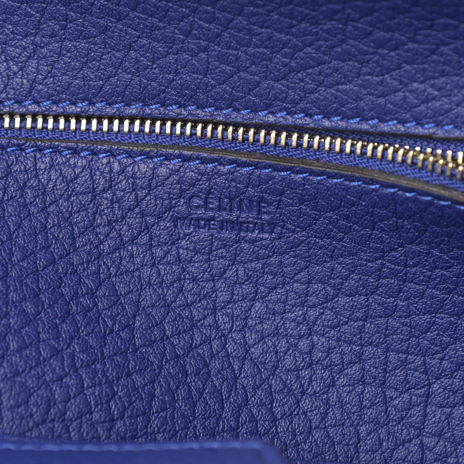 Celine Crisped Calfskin Mini Tie Knot Tote Indigo 6 of 16