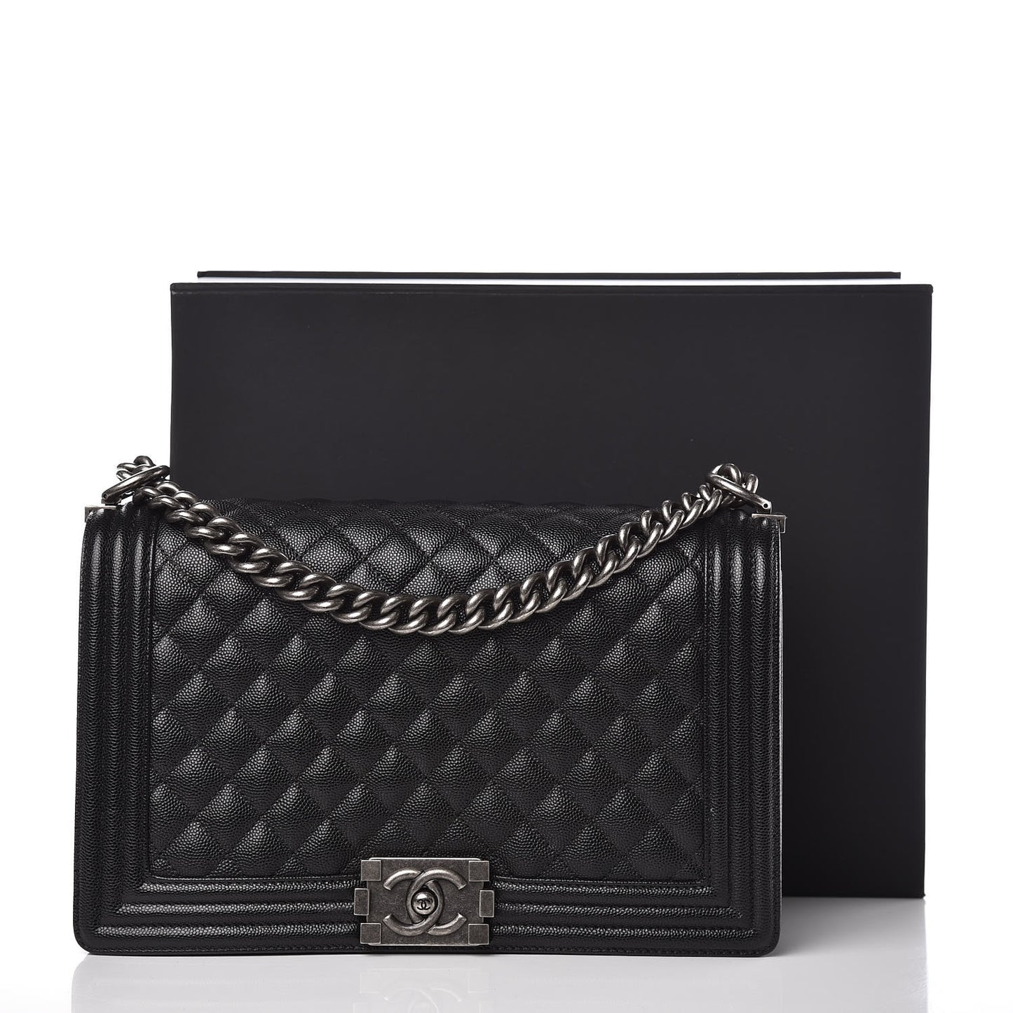 Caviar Quilted New Medium Boy Flap Black