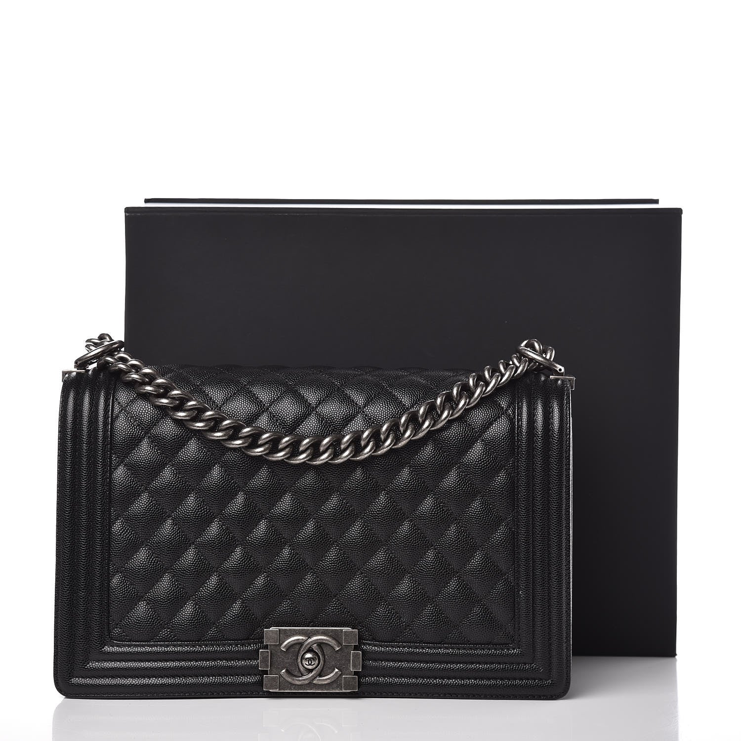 Chanel Caviar Quilted New Medium Boy Flap Black 13 of 13