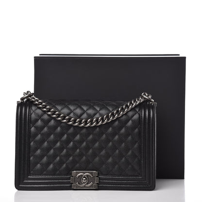 Chanel Caviar Quilted New Medium Boy Flap Black 13 of 13