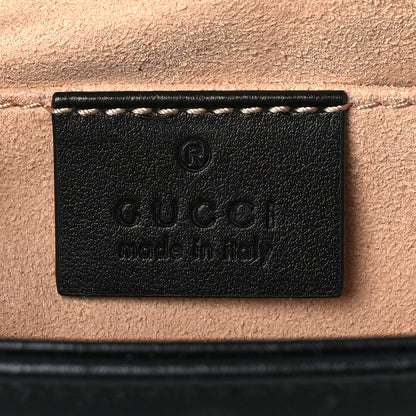 Gucci Calfskin Matelasse Mini GG Marmont Shoulder Bag Black 5 of 8
