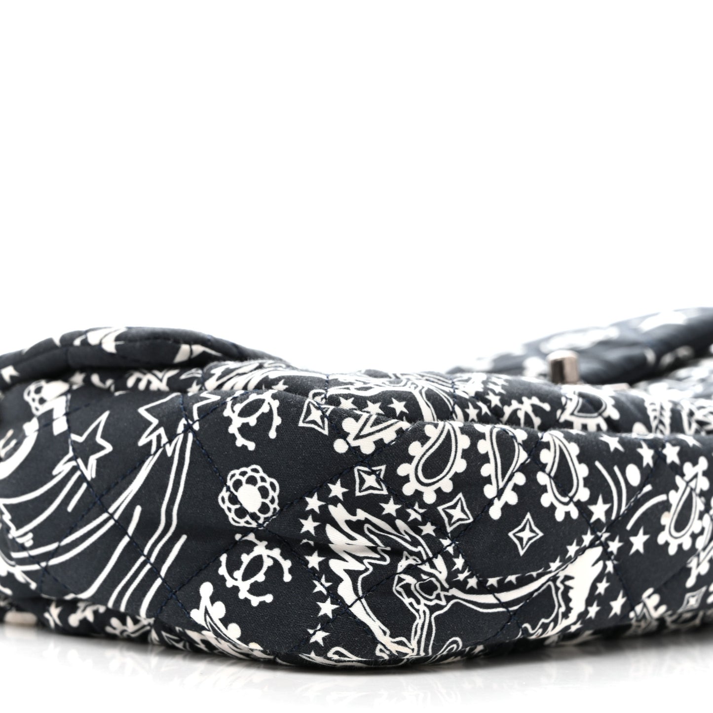 Cotton Quilted Paris Dallas Medium Bandana Flap Blue