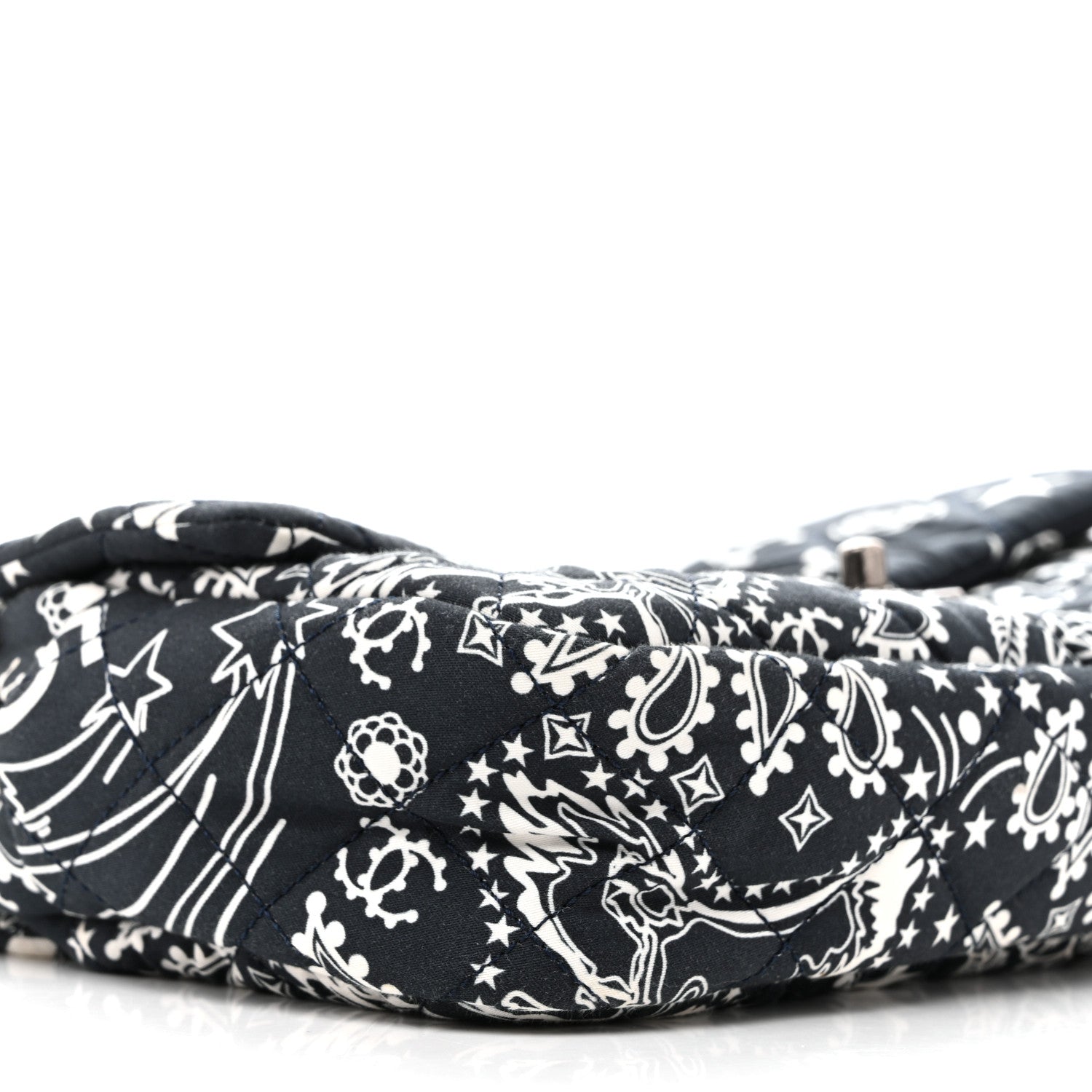 Chanel Cotton Quilted Paris Dallas Medium Bandana Flap Blue 9 of 11