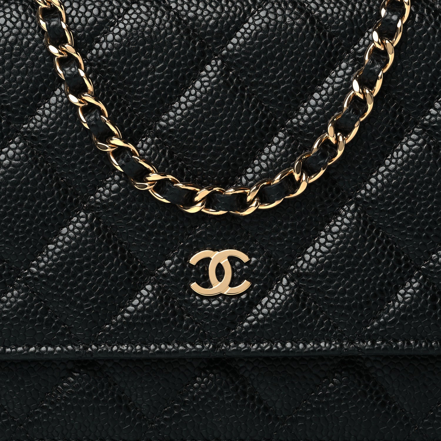 Chanel Caviar Quilted Wallet On Chain WOC Black 9 of 12