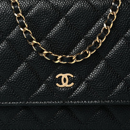 Chanel Caviar Quilted Wallet On Chain WOC Black 9 of 12