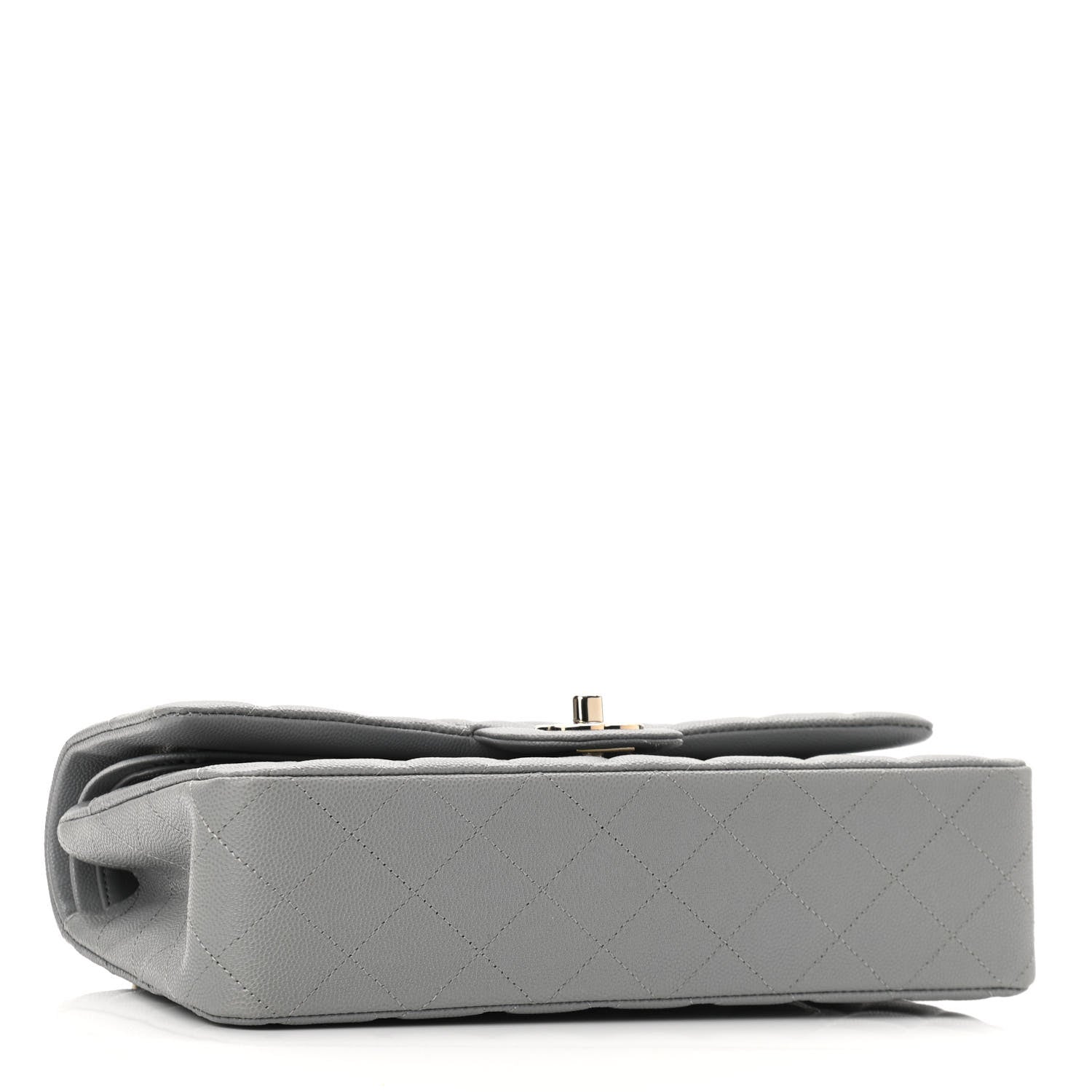 Chanel Caviar Quilted Medium Double Flap Grey 4 of 11