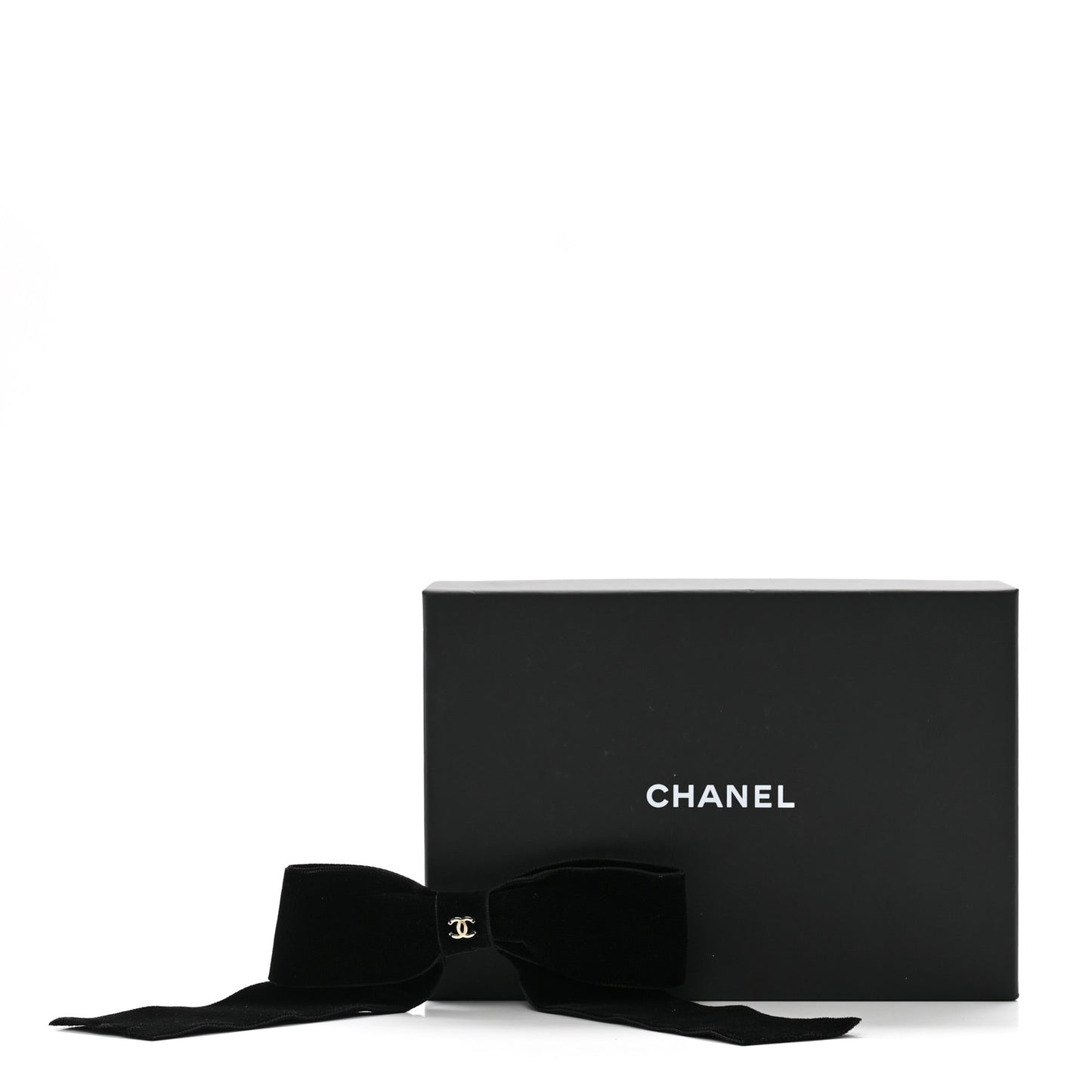 Velvet Bow CC Hair Clip Black