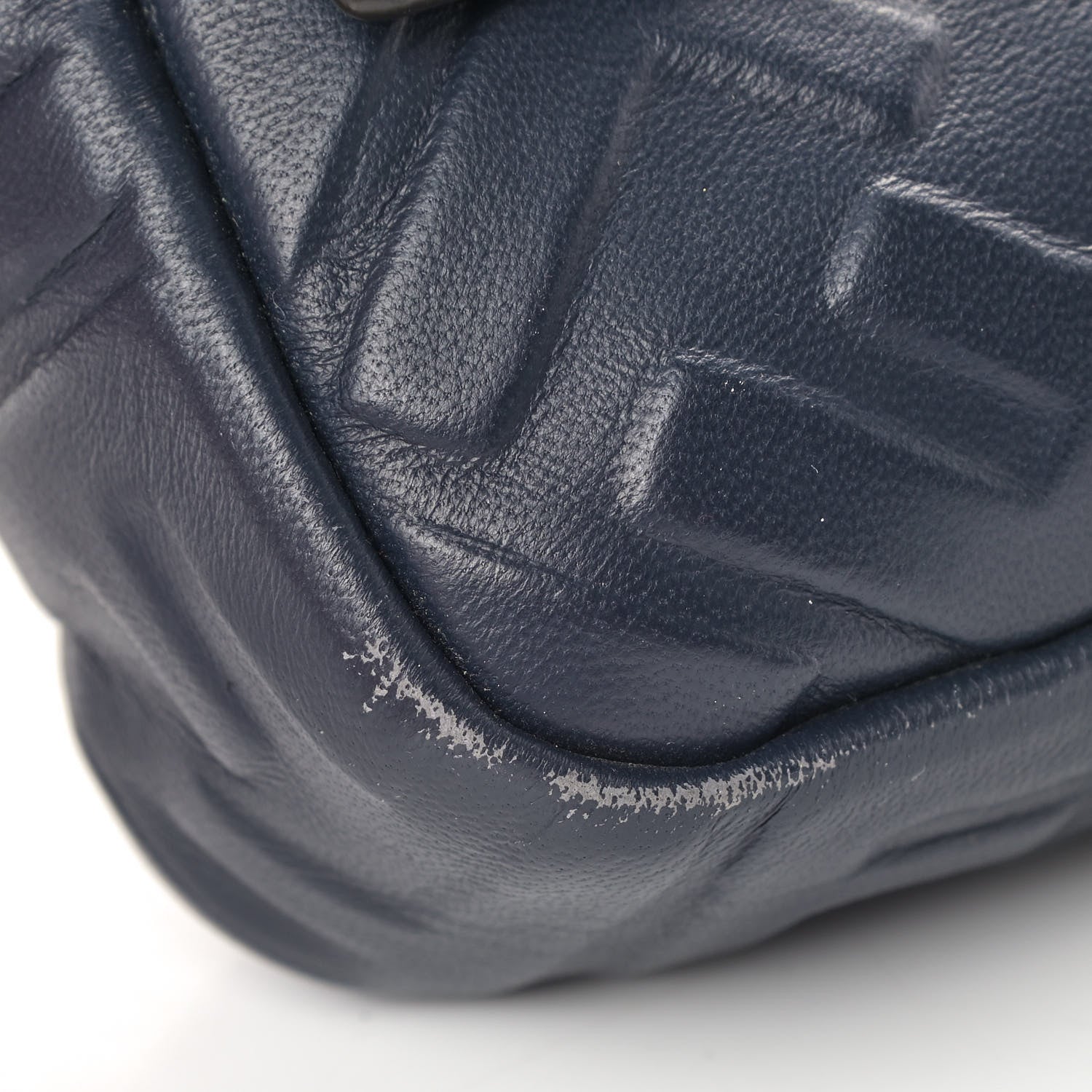 Fendi Nappa FF 1974 Embossed Large Baguette Midnight 5 of 8