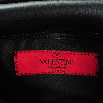 Valentino Garavani Vitello Mini Rockstud Flap Saddle Crossbody Bag Black 6 of 8