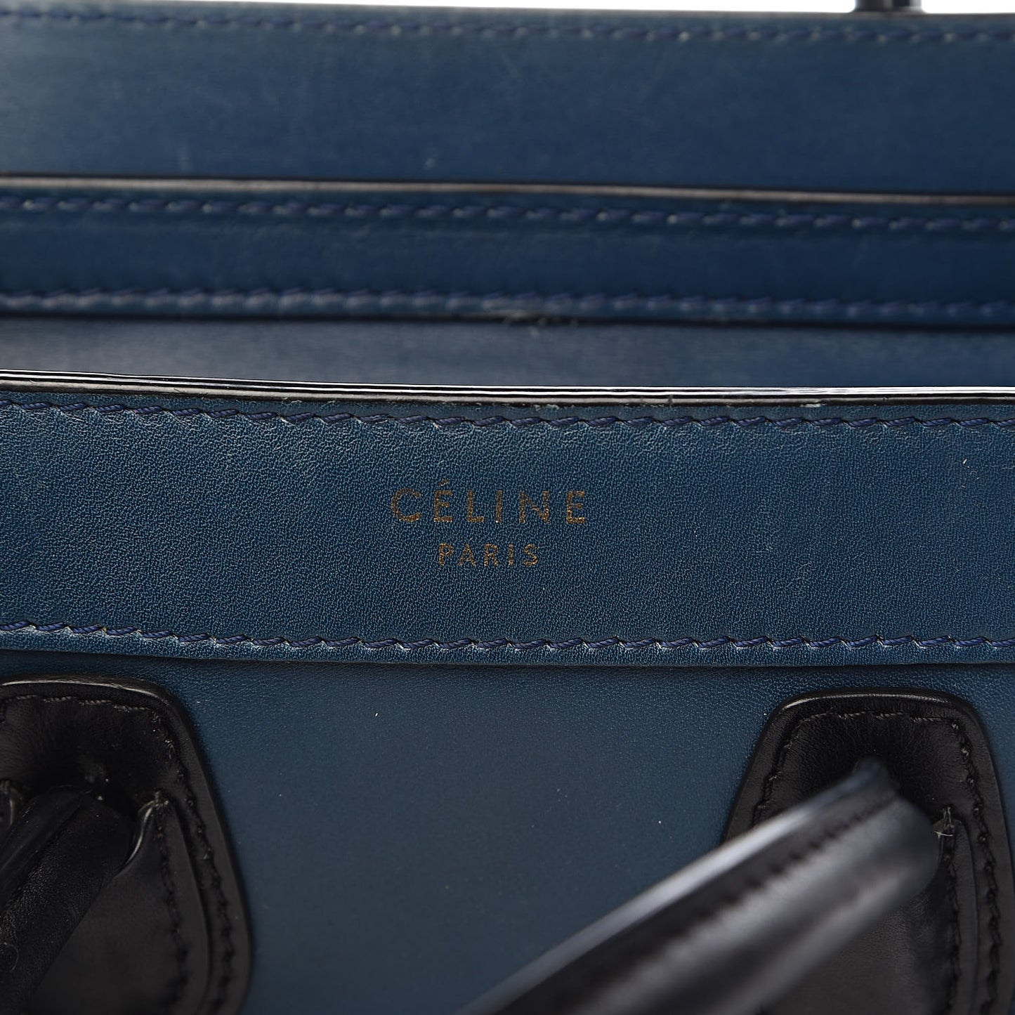 Smooth Calfskin Nano Luggage Ocean Blue