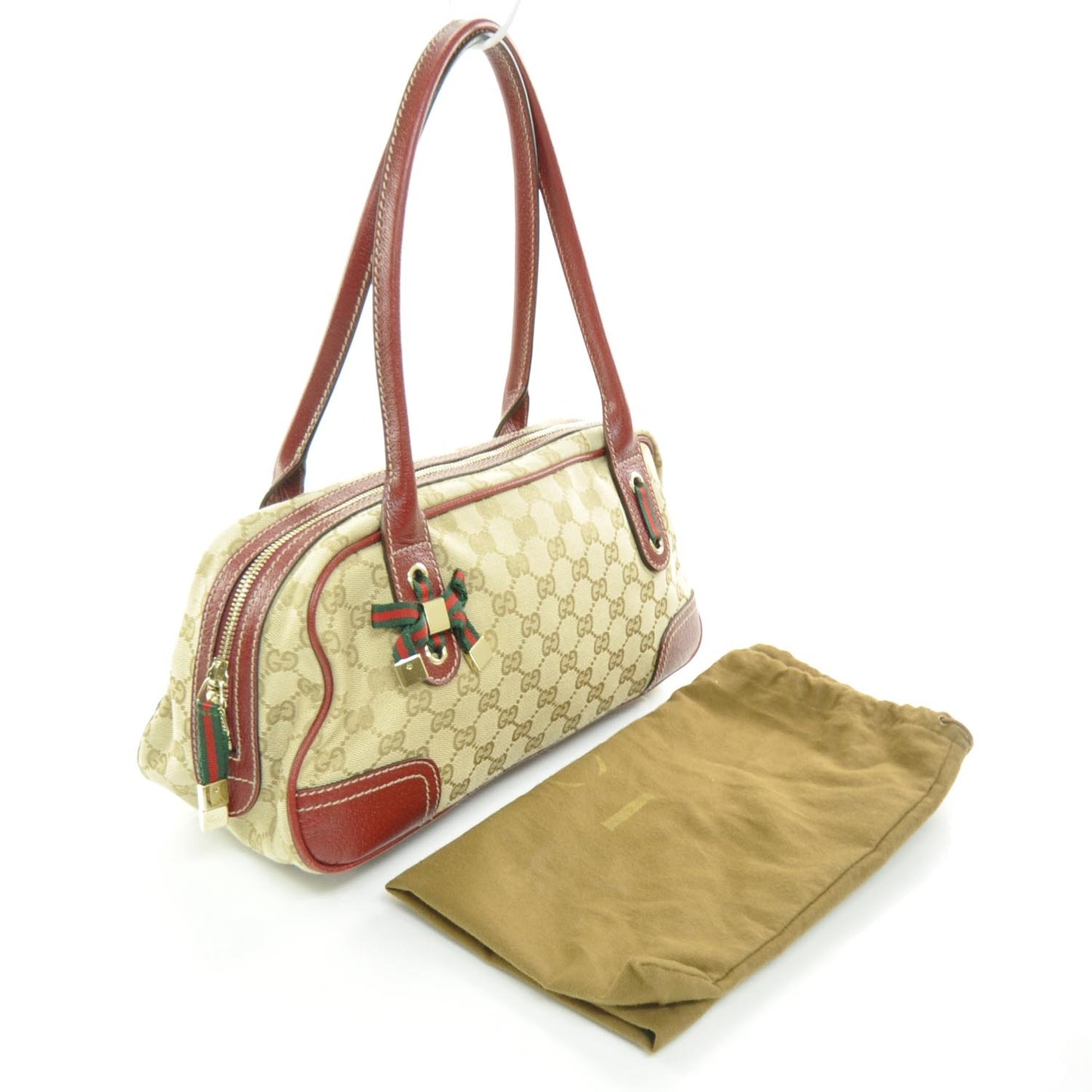 Monogram Princy Satchel Red