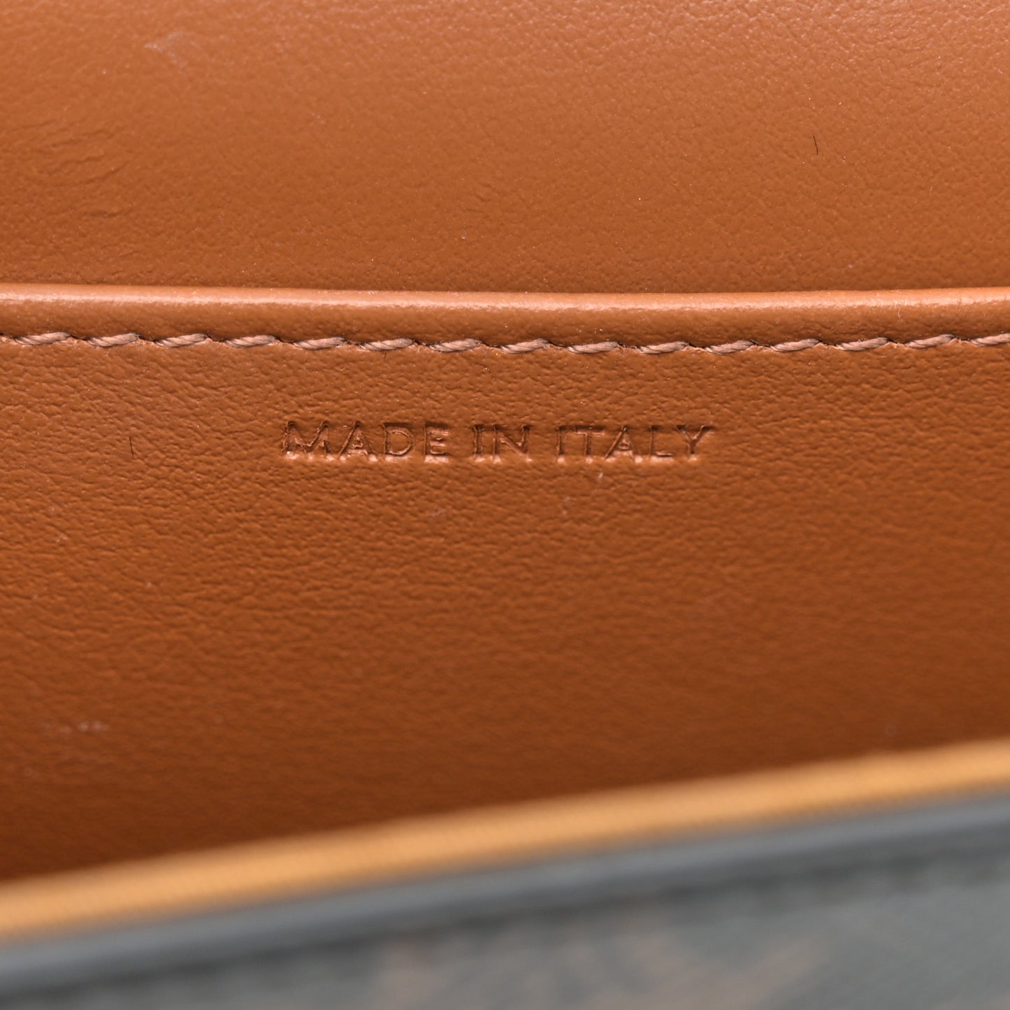 Triomphe Canvas Calfskin Mini Triomphe Tan