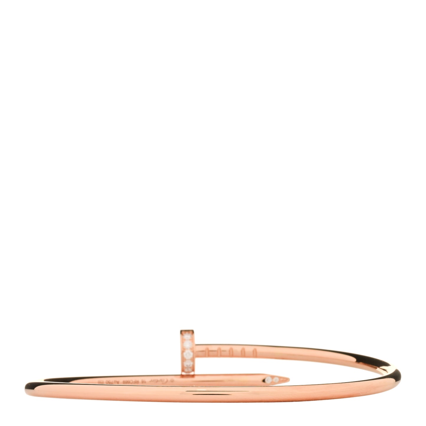 18K Pink Gold Diamond Small Juste Un Clou Bracelet 16