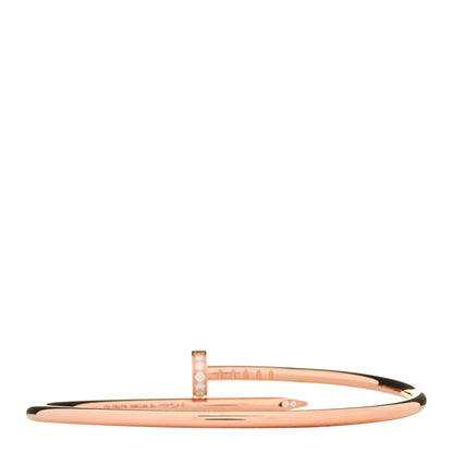 Cartier 18K Pink Gold Diamond Small Juste Un Clou Bracelet 16 2 of 3