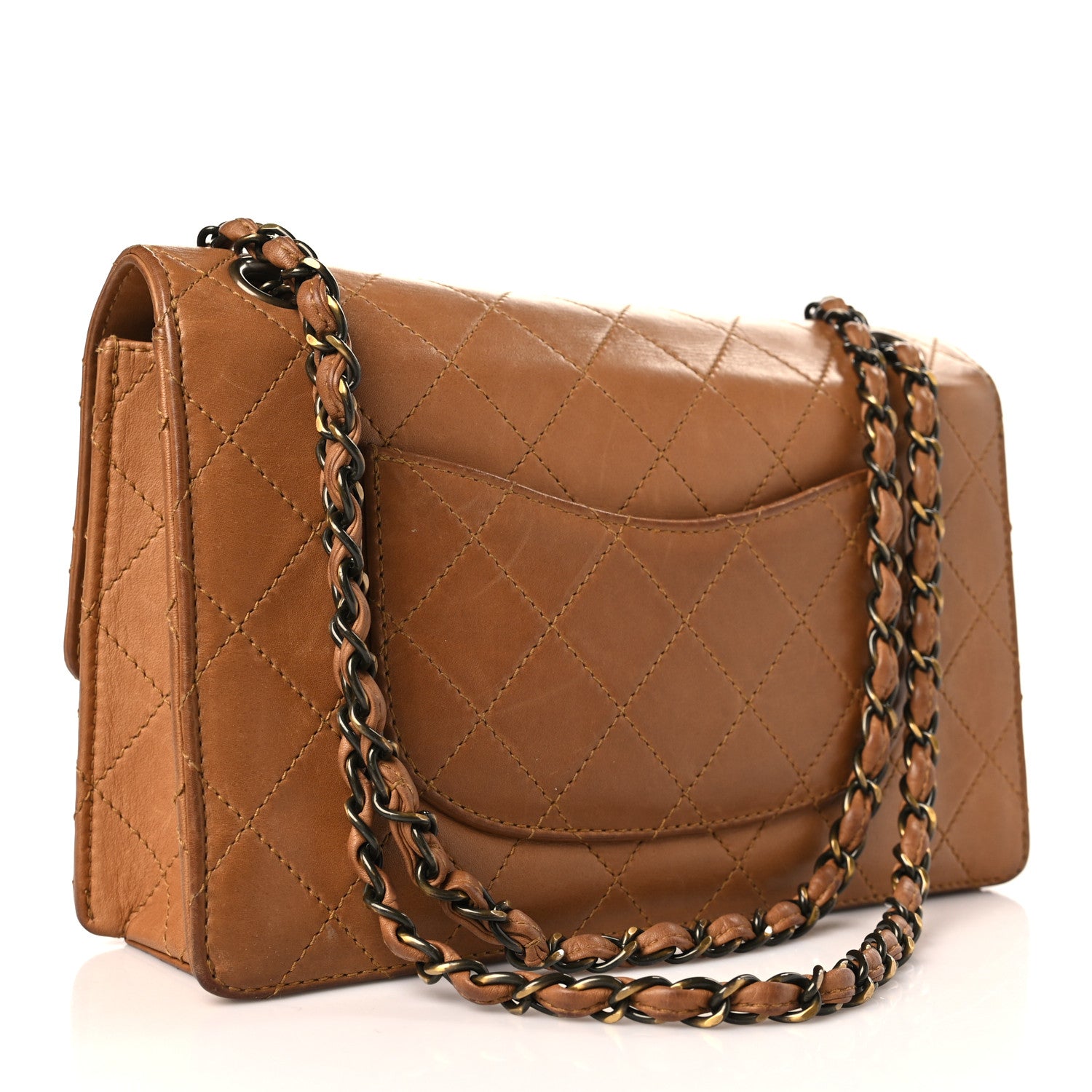 Chanel Calfskin Stitched Medium Single Flap Brown 3 of 11