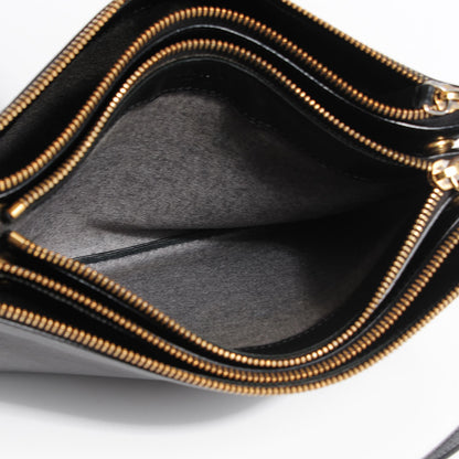 Celine Lambskin Large Trio Crossbody Bag Black 5 of 8