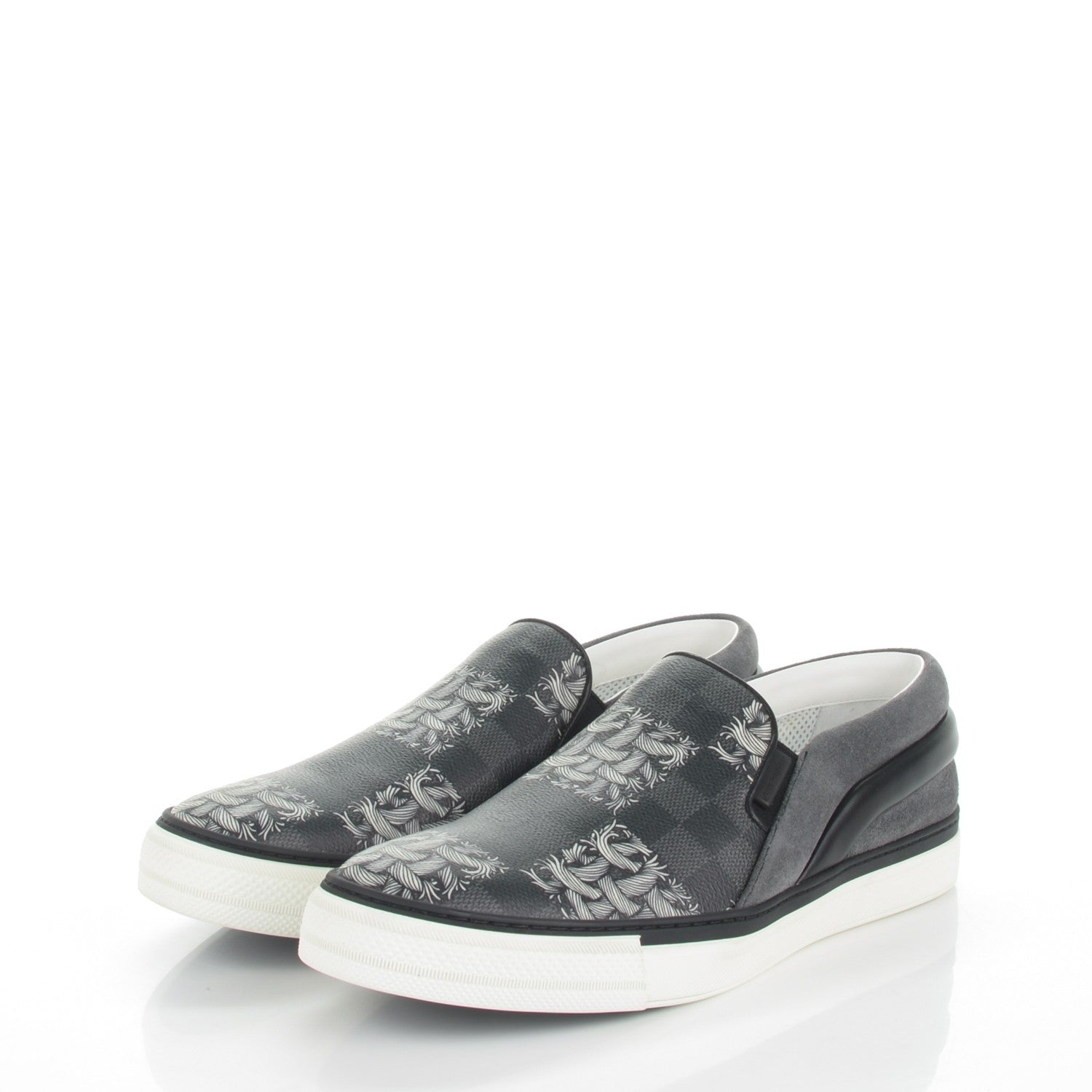 Louis Vuitton Damier Graphite Rope Twister Slip On 8.5 White 3 of 8